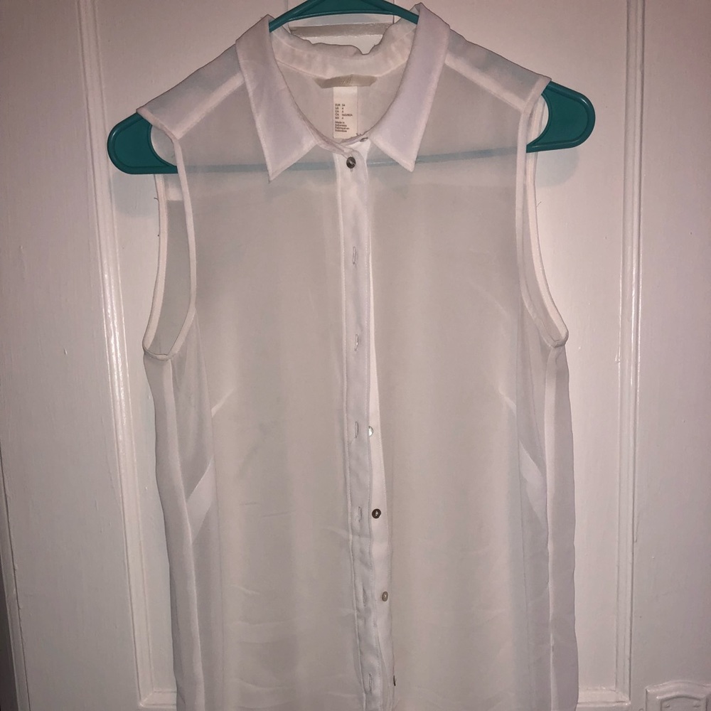 Sheer white blouse